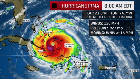 Weather Channel imagery of Irma, 9/8/2017